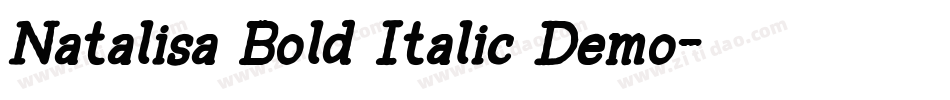 Natalisa Bold Italic Demo字体转换